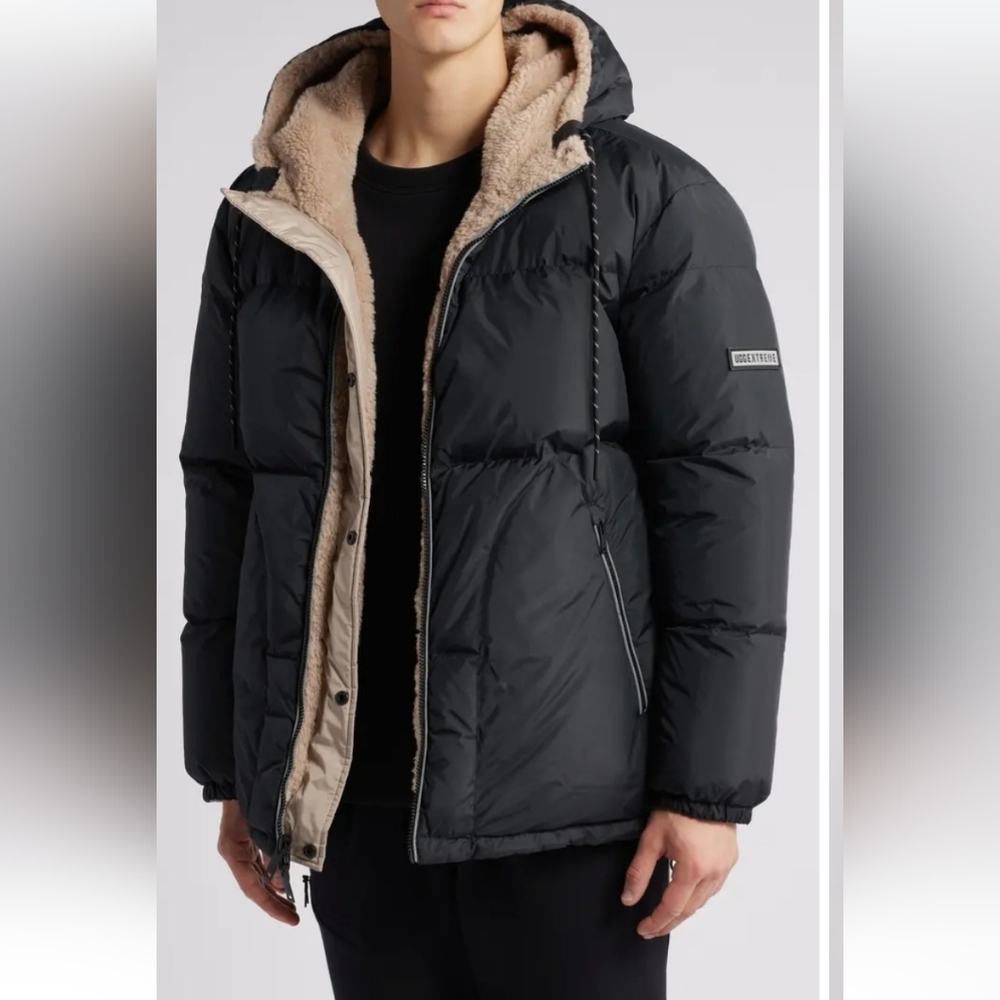 UGG Womens/ Unisex Shasta Faux Shearling 700 Power Down Convertable Jacket Coat